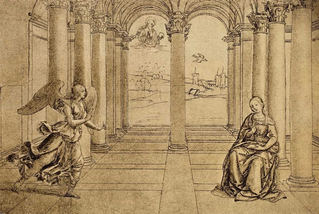 Sanzio - Studio per l'annunciazione, Louvre, Paris